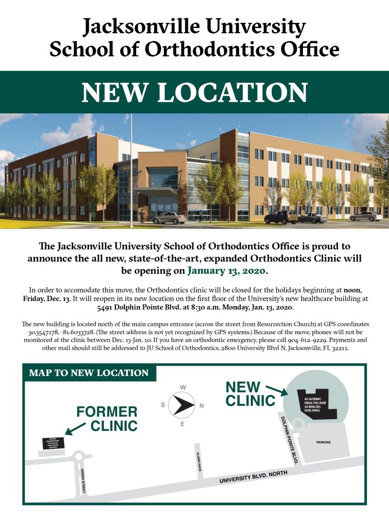 Orthodontics Flyer December 2019 Jacksonville University School of